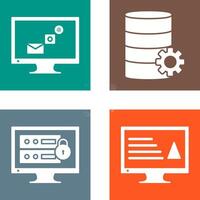 digital marketing and database management Icon vector