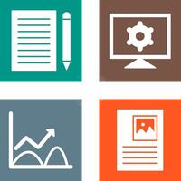 write feedback and computer settings Icon vector