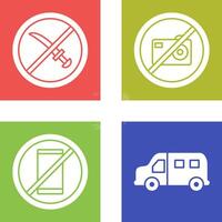 no weapons and no pictures Icon vector