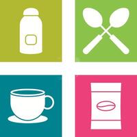 syrup and spoon Icon vector