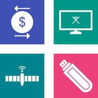 transaction and disconnected network Icon vector