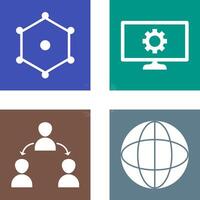 nodes and network setting Icon vector