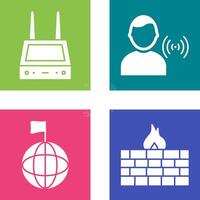 router and signal Icon vector