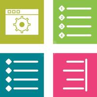 settings and numbered lists Icon vector