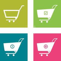 empty cart and confirm order Icon vector
