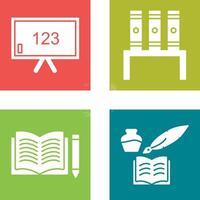 Classroom Board and Bookstand Icon vector