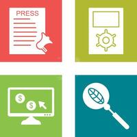 Press Releases and Management Icon vector