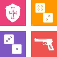 Dice and Shield Icon vector