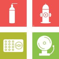 hydrant and oxygen tank Icon vector