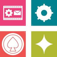 Blogging Service and Setting Icon vector