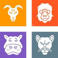 Goat and Gorilla Icon vector