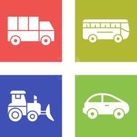 Truck and Bus Icon vector