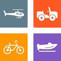 Helicopter and Safari Icon vector