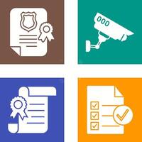 Document and Cctv Icon vector