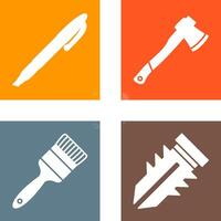 Marker and Axe Icon vector