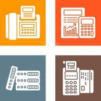 Fax and calculating Icon vector