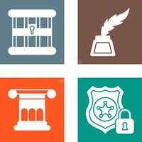 Jail and Inkwell Icon vector