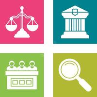 Balance and Courthouse Icon vector