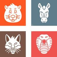 Beaver and Horse Icon vector