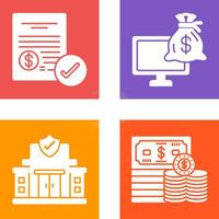 Paid and Online Loan Icon vector