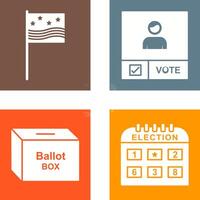 Flags and Candidate Banner Icon vector