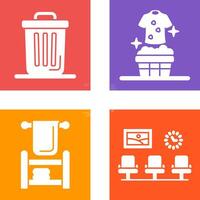Trash Can and Laundary Icon vector