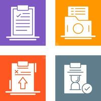 Clipboard and List Folder Icon vector