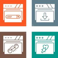 Search Bar and Download Icon vector