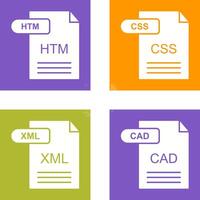HTM and CSS Icon vector