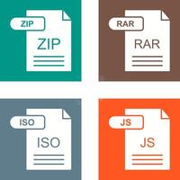 ZIP and RAR Icon vector