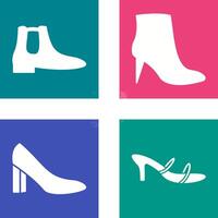 Men Boots and high heels Icon vector