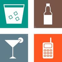 double shot and craft beer Icon vector