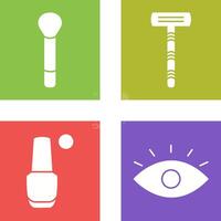 Brush and Razor Icon vector