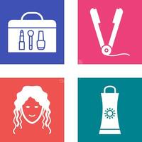 Cosmetics and Straightener Icon vector