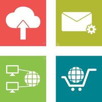 Upload to Cloud and Message Settings Icon vector