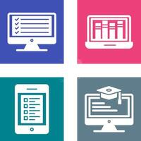 Online Checklist and Online Library Icon vector