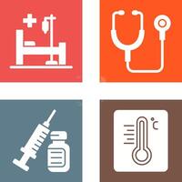 Stethoscope and Hospital Icon vector