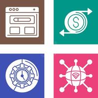 navegador y dinero icono vector