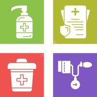 Sanitizer and Receipt Icon vector