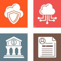 Cloud Computing and Shield Icon vector