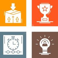 Package and Trophy Icon vector