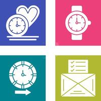 Love and Wrist Watch Icon vector