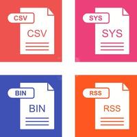 CSV and SYS Icon vector