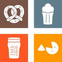 Pretzel and Pint of Beer Icon vector