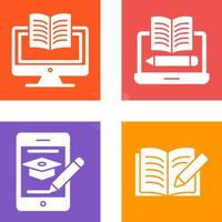 Digital Learning and Written Icon vector