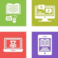 Online Learning and Faq Icon vector