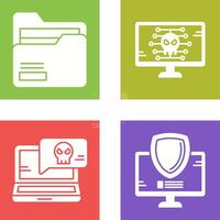 Folder and Malware Icon vector