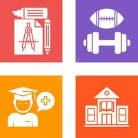 Study Tools and Sport Faculty Icon vector