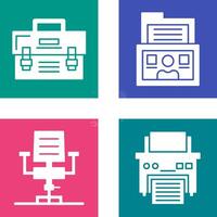 Briefcase and Folder Icon vector