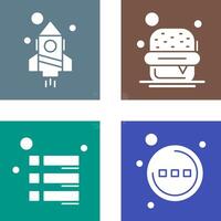 Rocket and Burger Icon vector